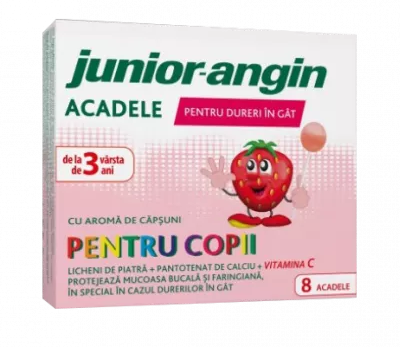 Junior - Angin acadele aroma capsuni 8 bucati