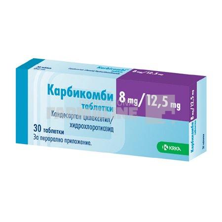 KARBICOMBI 8 mg/12,5 mg x 30 COMPR. 8mg/12,5mg KRKA D.D., NOVO MEST