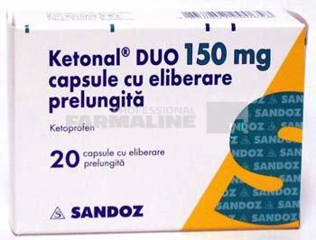 KETONAL R DUO 150 mg x 20 CAPS. ELIB. PREL. 150mg SANDOZ S.R.L.