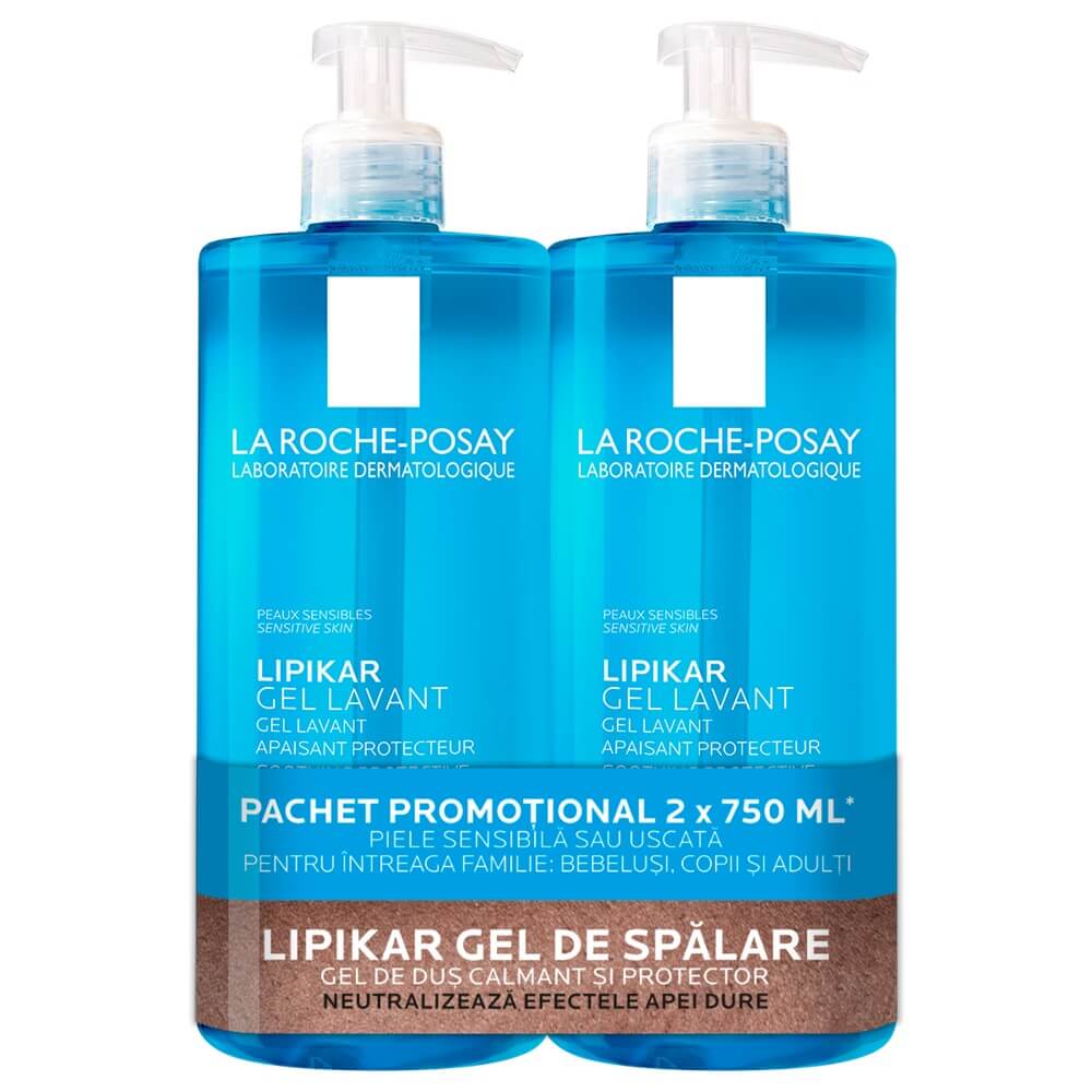 La Roche-Posay Pachet  Lipikar Lavant Gel de dus 750 ml 1+1