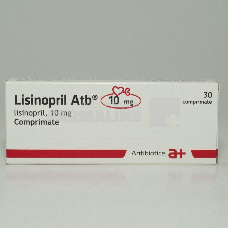 LISINOPRIL ATB 10 MG x 30 COMPR. 10mg ANTIBIOTICE SA