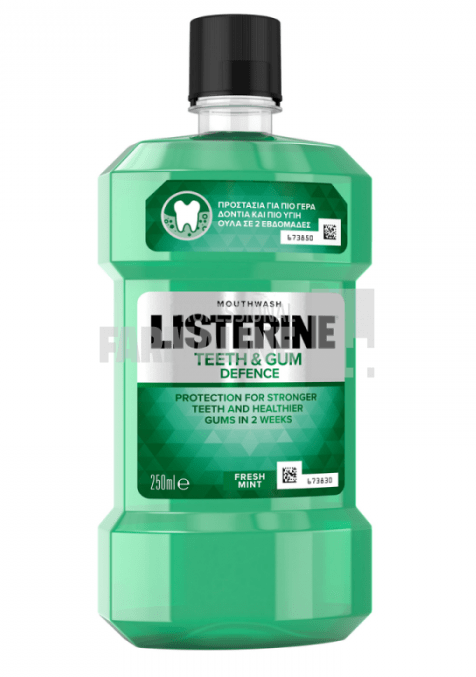 Listerine Teeth & Gum Defence Fresh Mint Apa de gura 250 ml