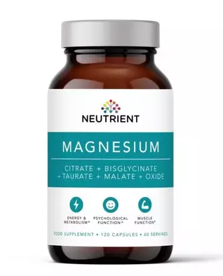 Magnesium Taurate + Bisglycinate + Citrate + Malate + Oxide 120 capsule Neutrient