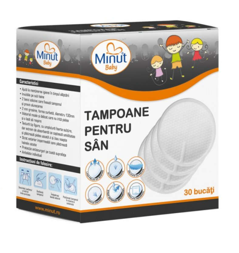 Minut Baby Tampoane pentru san 30 bucati