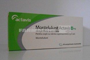 MONTELUKAST ACTAVIS 4 mg x 30 COMPR. MAST. 4mg ACTAVIS GROUP PTC EH