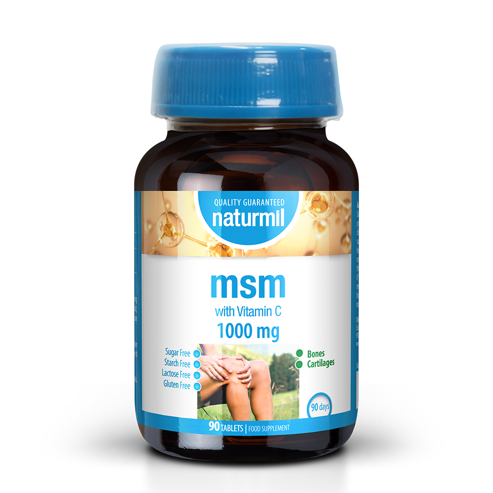 MSM 1000 mg cu vitamina C 90 comprimate