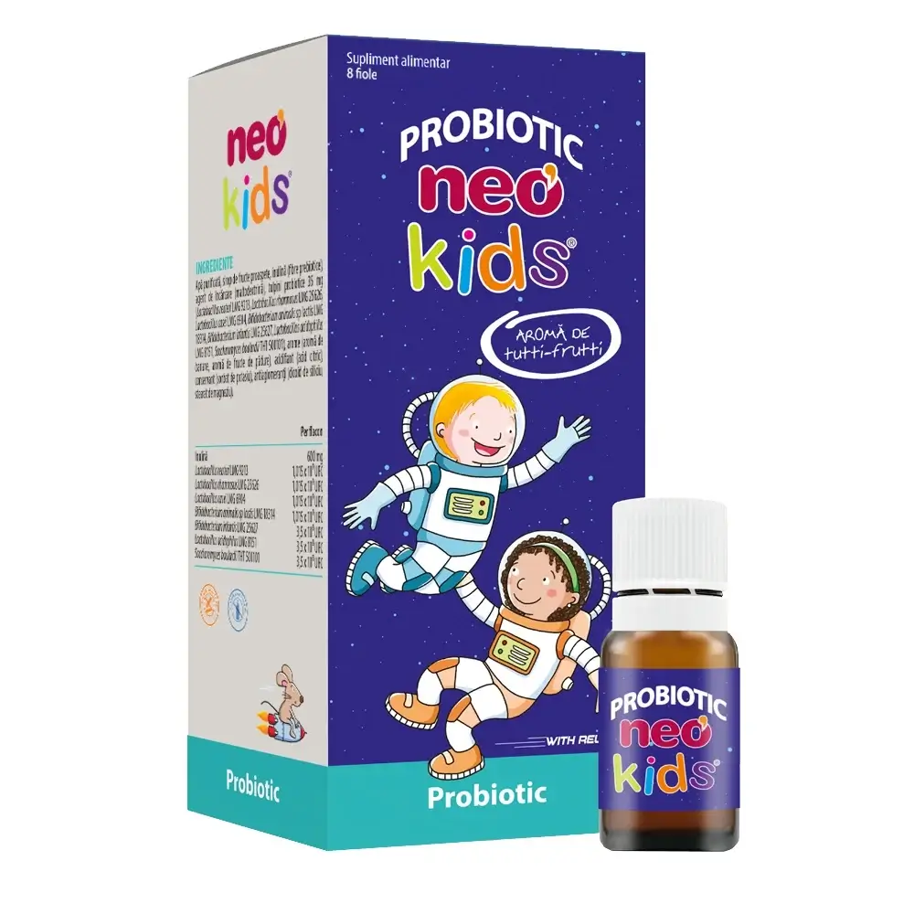 Neo Kids Probiotic Suspensie  Bifazica 8 flacoane