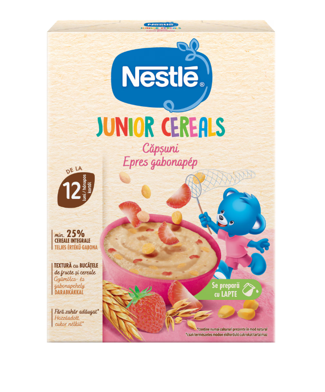 Nestle Junior Cereale cu capsuni 12+ luni 200 g