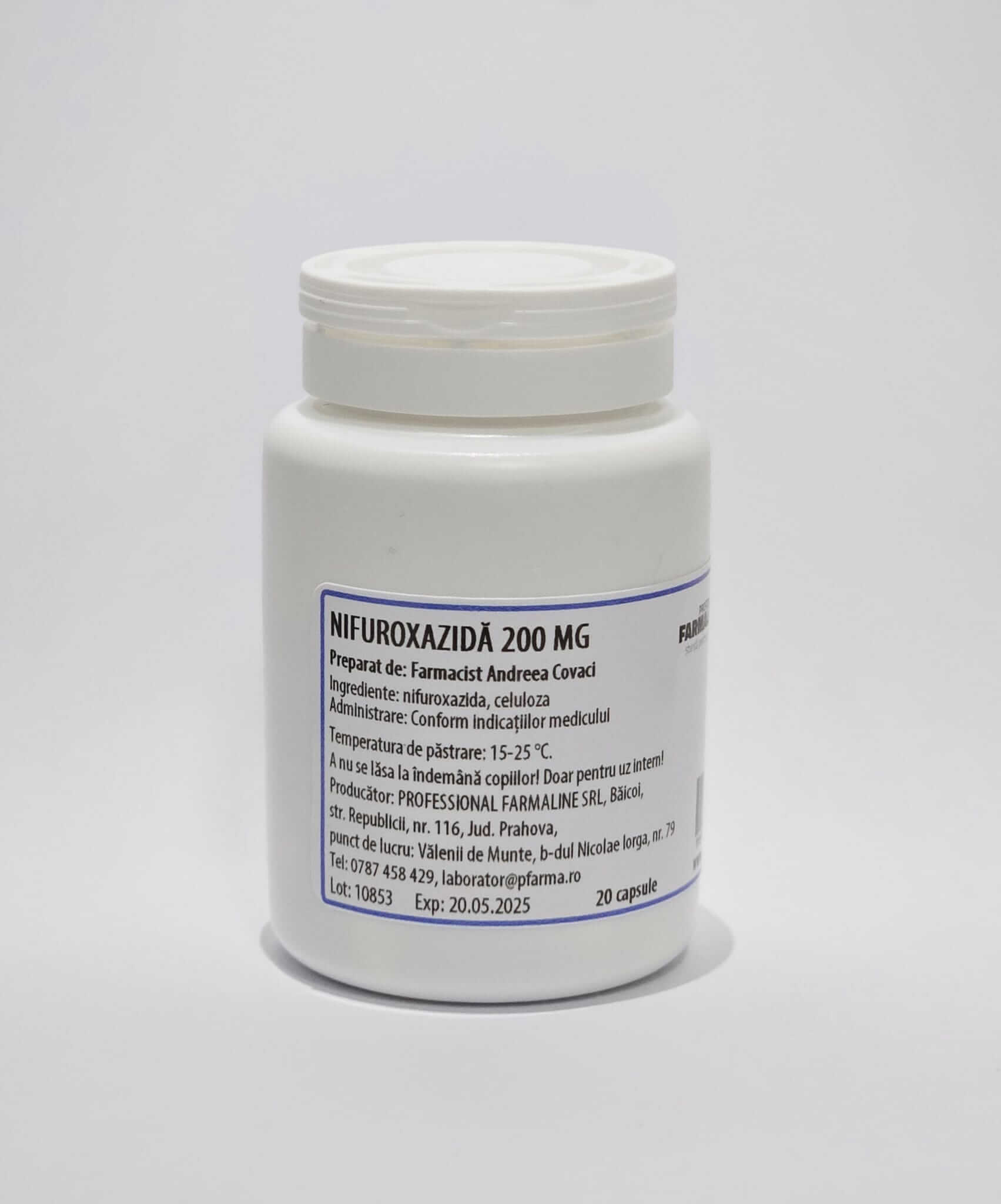 Nifuroxazida 200 mg 20 capsule