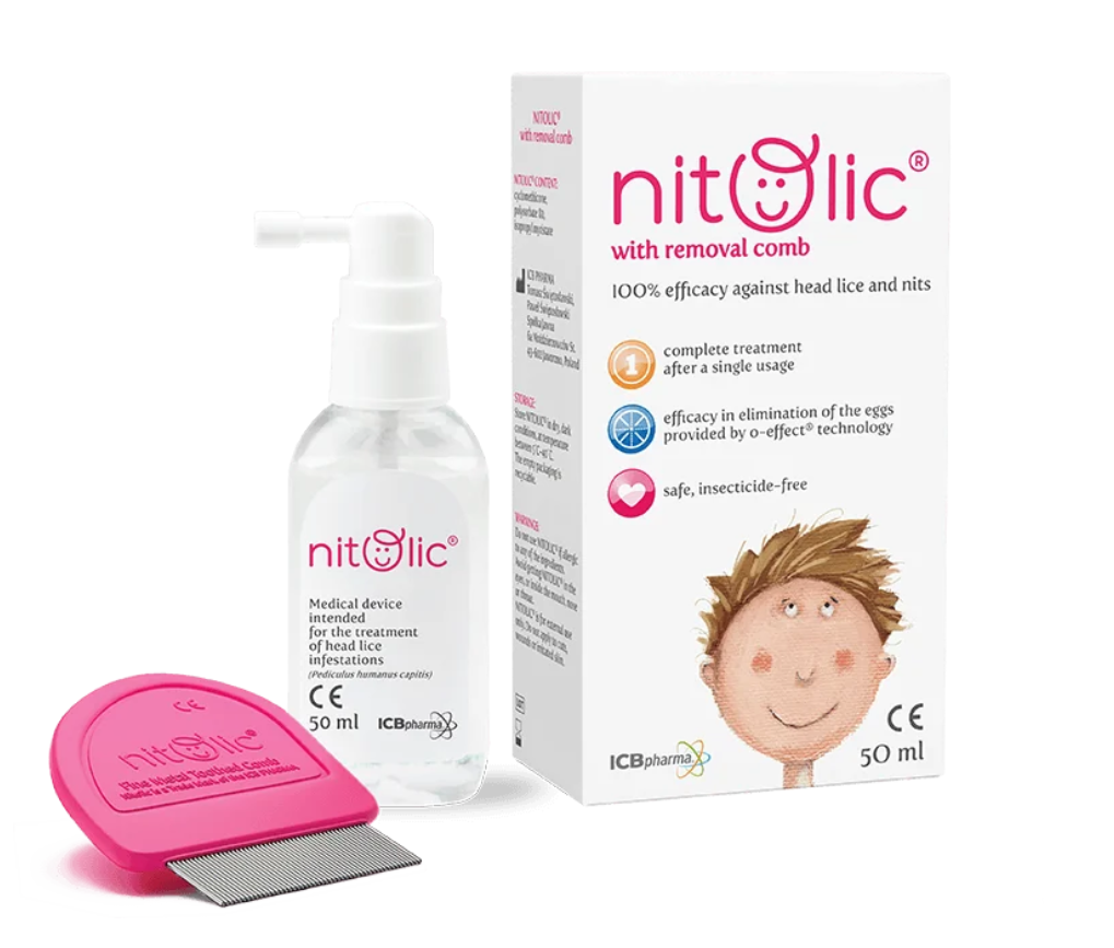 Nitolic Tratament paduchi si lindini cu pieptene 50 ml