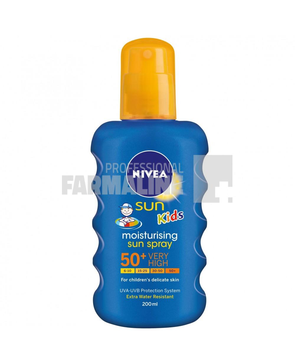 Nivea 85667 Sun Kids Spray colorat de protectie solara SPF50 200 ml