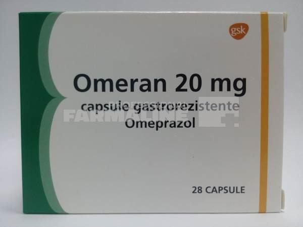 OMERAN 20 mg X 28 CAPS. GASTROREZ. 20mg GLAXOSMITHKLINE (GSK