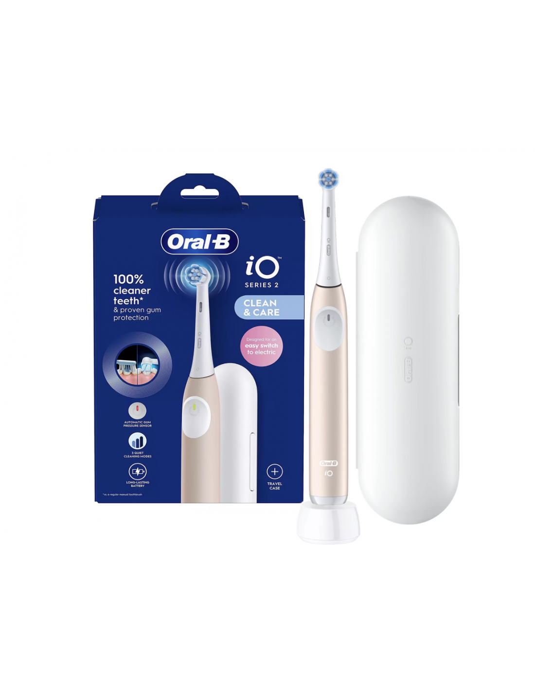 Oral B Periuta de dinti electric IO2, 1 capat, trusa de voiaj roz 1 buc.