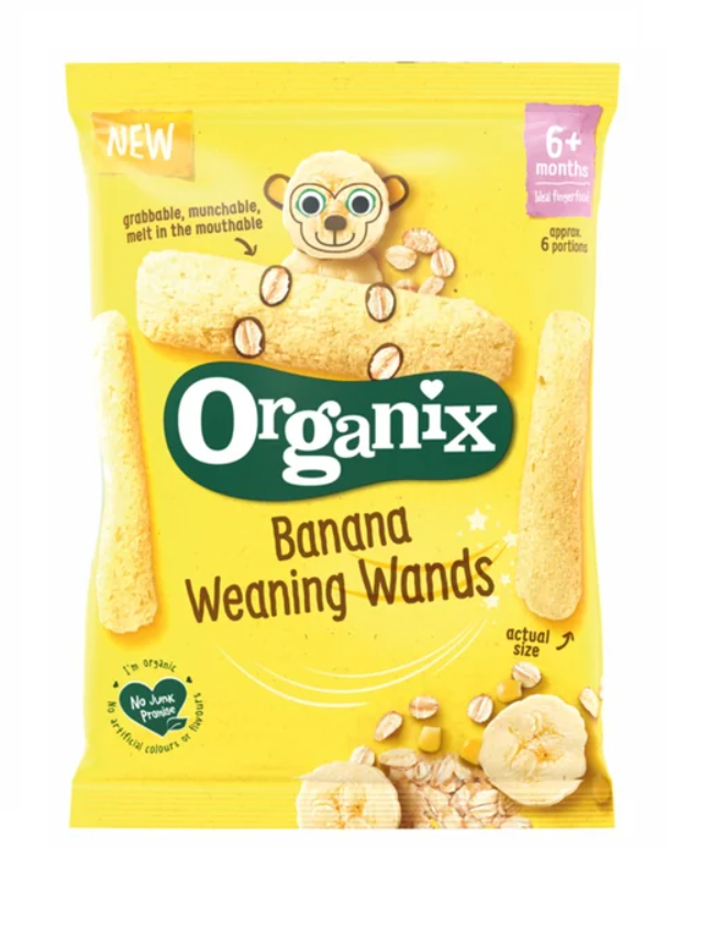 Organix Baghete bio din porumb si ovaz cu banane 6+ luni 25 g