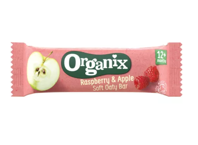 Organix Baton bio din ovaz integral cu zmeura si mere 12+ luni 23 g
