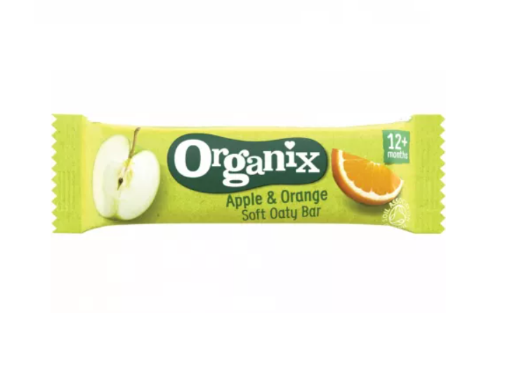 Organix Baton bio din ovaz integral cu mere si portocale 12+ luni 23 g
