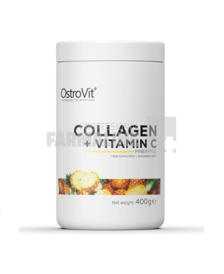 OstroVit Colagen + Vitamina C Aromă de Ananas 400g
