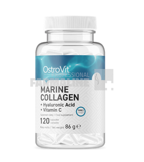 Ostrovit Colagen marin cu acid hialuronic si vitamina C 120 capsule