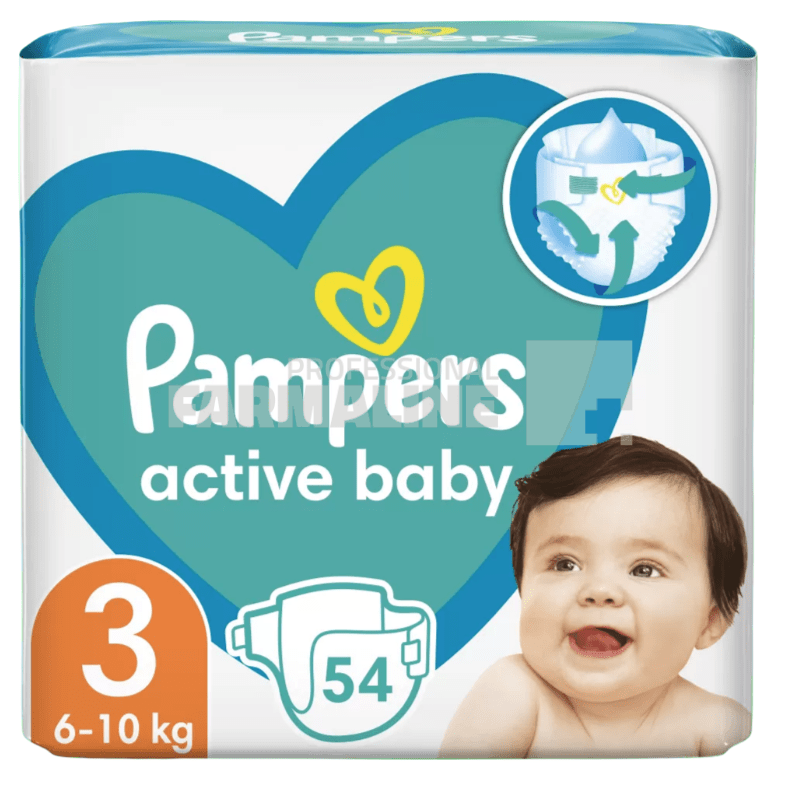 Pampers Nr.3 (6-10 kg) Active Baby 54 bucati