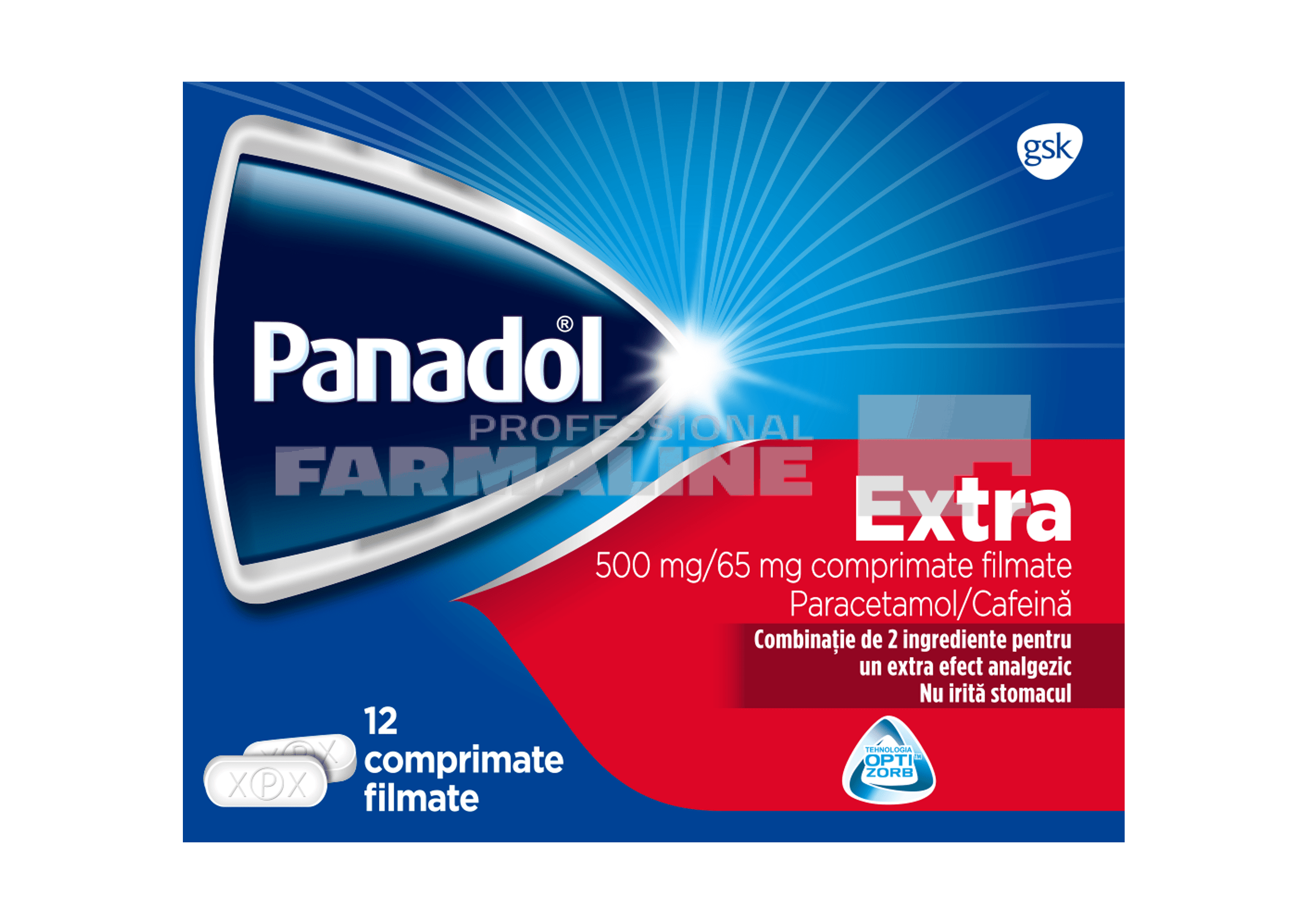 Panadol Extra 500 mg/65 mg 12 comprimate
