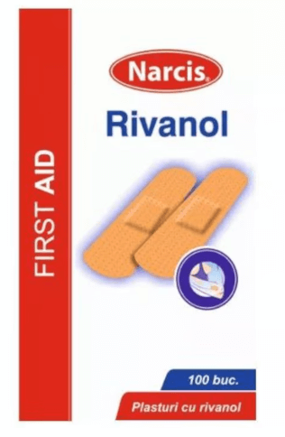 Plasture cu rivanol 2cmx7cm  100 buc Narcis