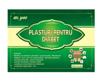 Plasturi transdermici pentru diabet 7cm/10cm 16 bucati Naturalia Diet