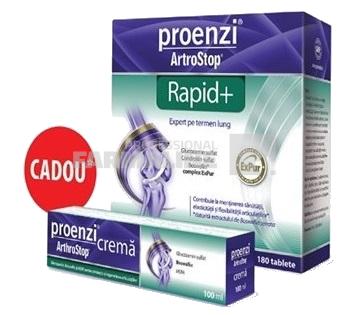 Proenzi Artrostop Rapid+ 180 tablete + Proenzi Artrostop crema 100 ml Cadou