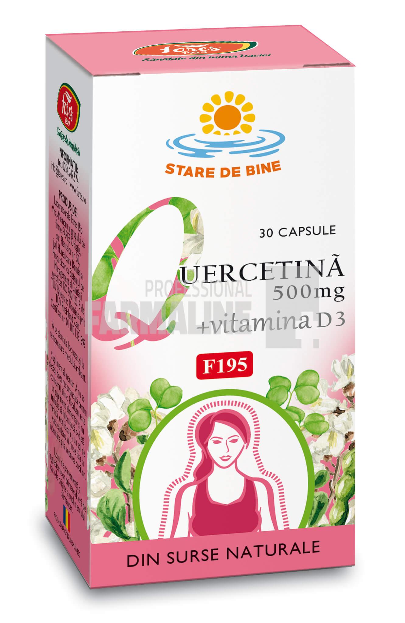Quercetina 500 mg + Vitamina D3 F195 30 capsule