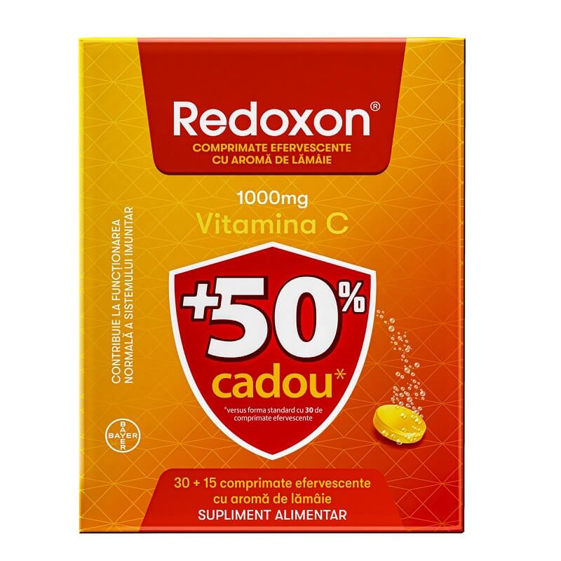 Redoxon Vitamina C 1000 mg aroma lamaie 30 comprimate efervescente + 15 comprimate efervescente