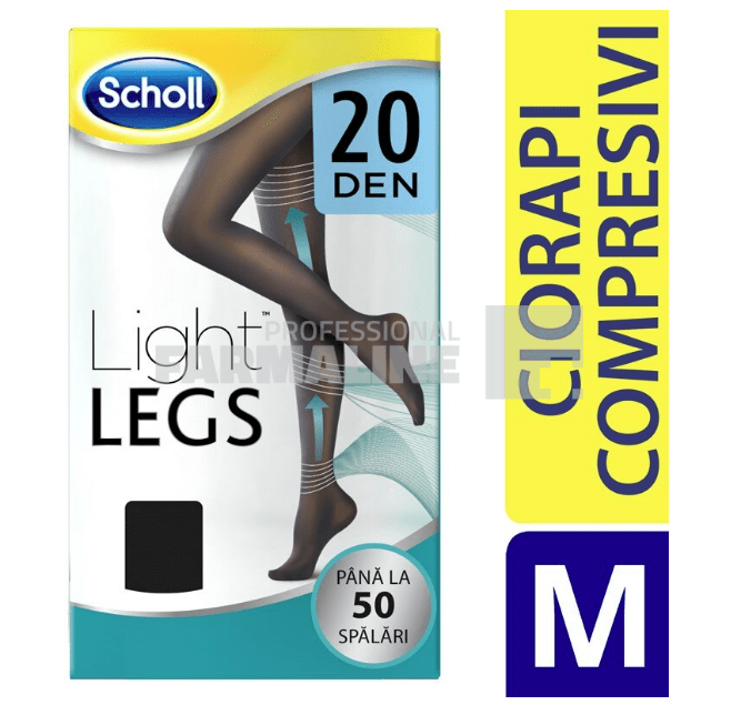 Scholl Ciorapi Compresivi Light Legs 20 Den Negru ''M''
