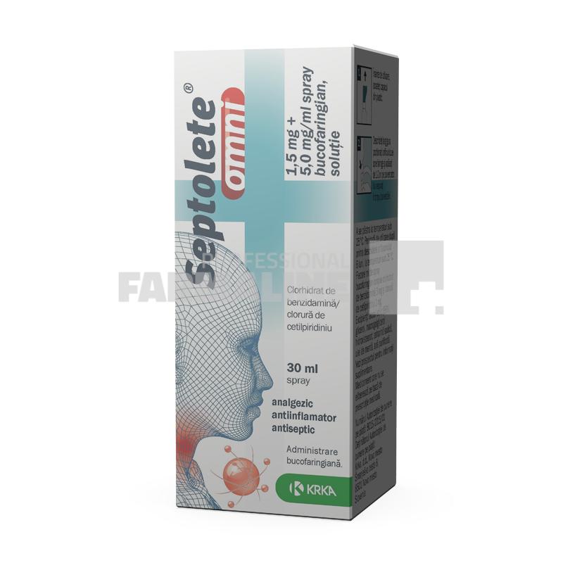 Septolete Omni 1,5 mg+5mg/ml spray bucofaringian 30 ml