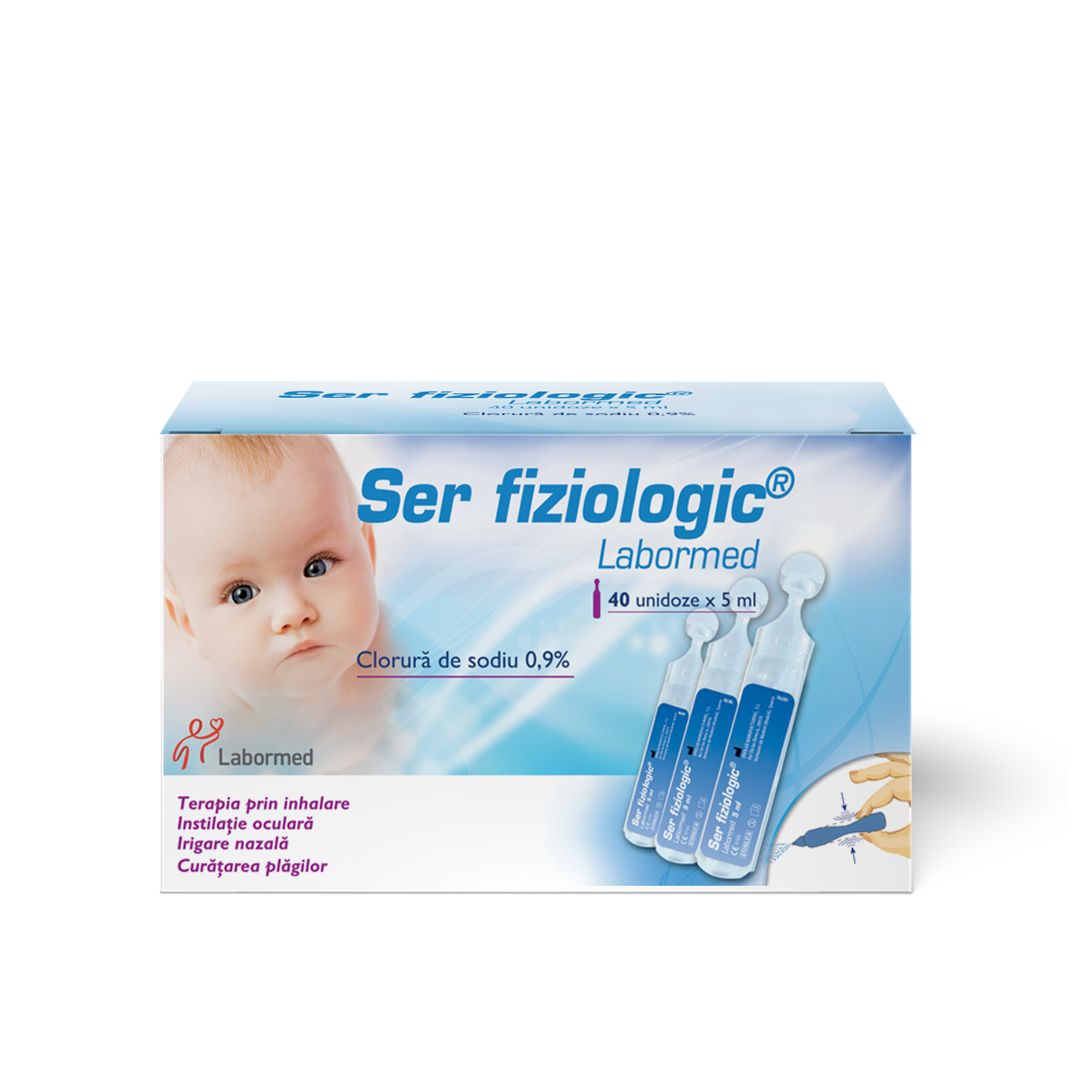 Ser fiziologic 40 unidoze x 5 ml, Labormed