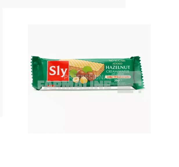 Sly Diet Napolitana fara zahar cu crema alune 20 g