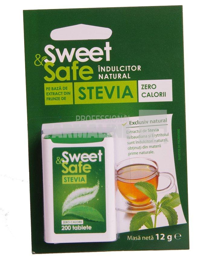 Sly Nutritia Sweet & Safe Indulcitor natural din stevia 200 tablete