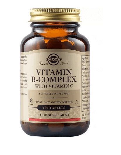 Solgar Vitamina B Complex cu Vitamina C 100 tablete