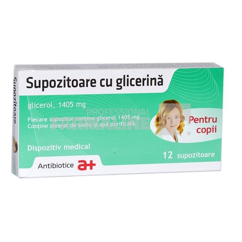 Supozitoare cu glicerina pentru copii 1405 mg 12 supozitoare