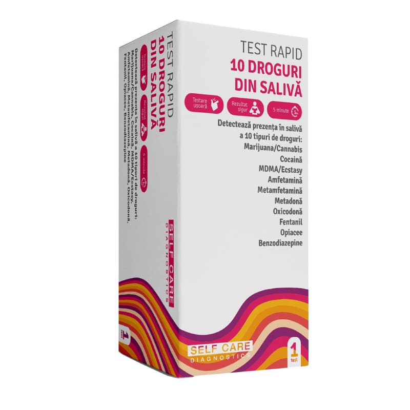 Test rapid depistare 10 droguri, prelevare din saliva 1 bucata