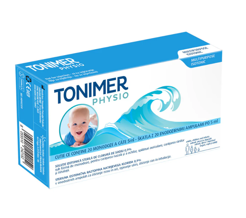 Tonimer Physio 0.9% Solutie izotonica sterila 20 monodoze x 5 ml