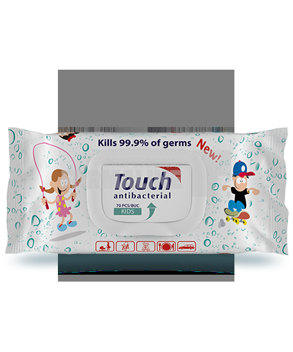 Touch Kids Servetele umede antibacteriene 70 bucati