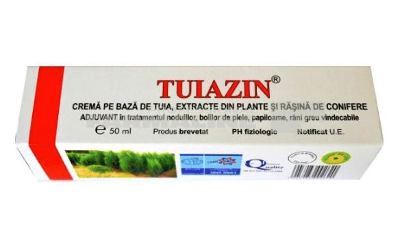 pastile de calmare pe baza de plante Tuiazin Crema pe baza de Tuia, Extract de Plante si Rasina Conifere 50 ml
