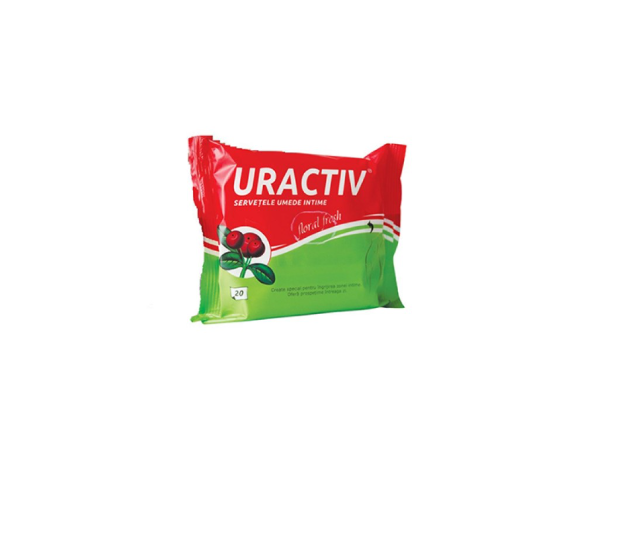 Uractiv Floral Fresh servetele umede intime 20 bucati
