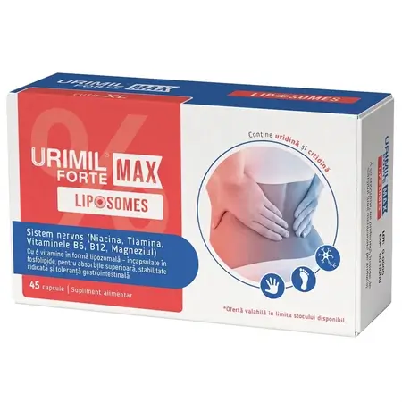 Urimil forte max liposomes 45 caps. la pret de 30 caps.