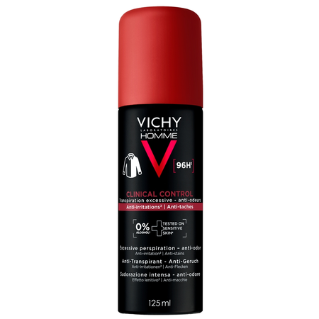 Reducere Vichy Clinical Control Spray antipersipirant pentru barbati 96H 125 ml - Verificat 100% Antiperspirante si deodorante pfarma.ro