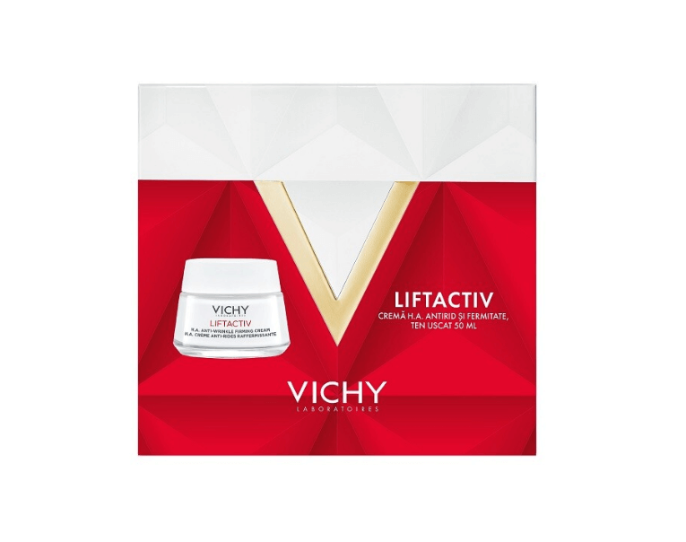 Vichy Xmas Liftactiv H.A Crema de zi antirid si fermitate pentru ten uscat 50 ml