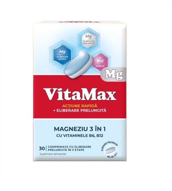 Vitamax Magneziu 3 in 1 30 capsule