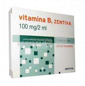VITAMINA B1 ZENTIVA 100 mg/2 ml x 5 SOL. INJ. 100mg/2ml ZENTIVA SA