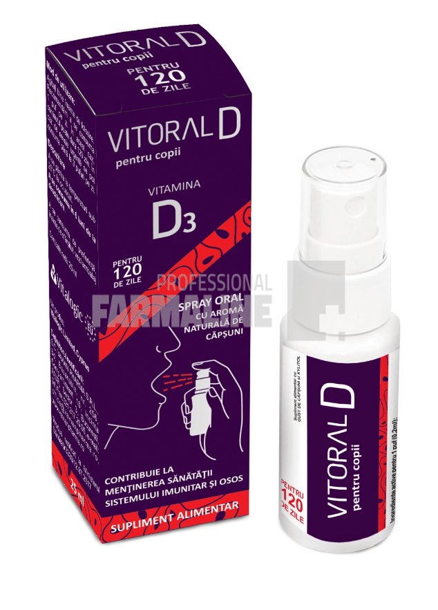 Vitoral D Spray Oral pentru copii 25 ml
