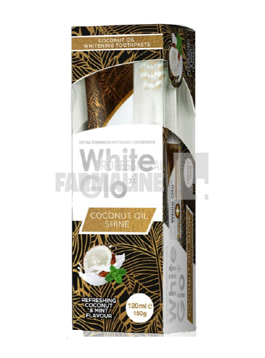 White Glo Coconut Oil Shine Pasta de dinti 100 ml