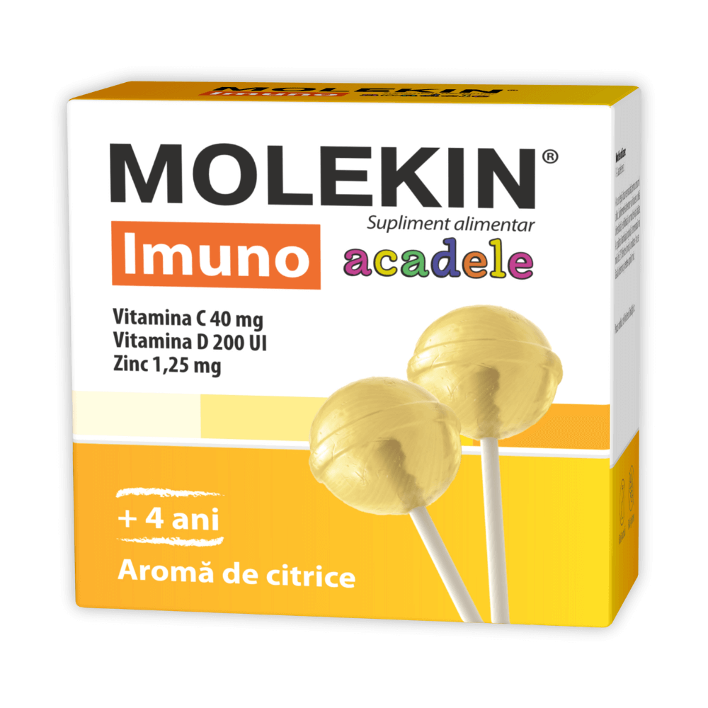 Zdrovit Molekin Imuno Acadele cu aroma de citrice 12 bucati