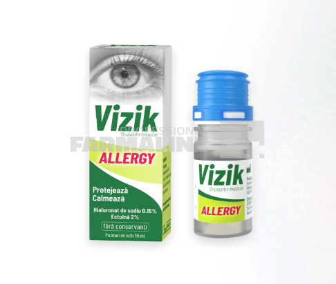 vizik picaturi pentru ochi iritati si rosii Zdrovit Vizik Allergy Picaturi pentru ochi - protejeaza si calmeaza 10 ml